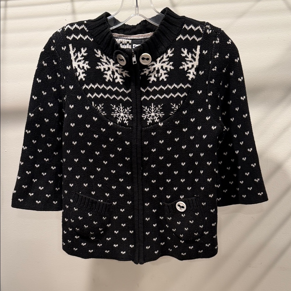 DC Snowflake Zip Sweater